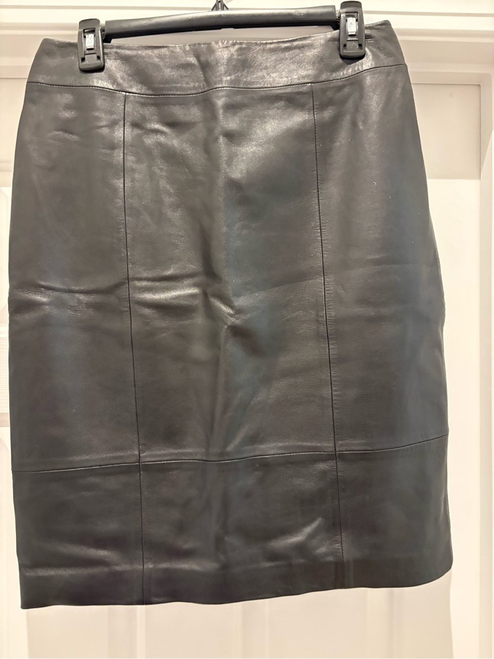 Talbots Classic Brown Leather Pencil Skirt